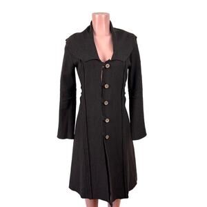 Astuces France Boiled Wool Long Coat size 1/ Small Chocolate Brown